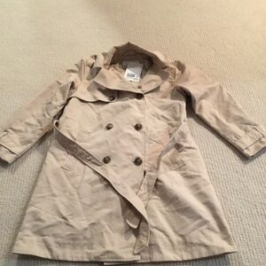 H&M Tan Trench Coat Girls size 7